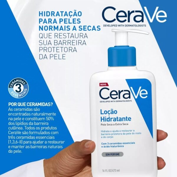 Loção Hidratante Cerave com Ácido Hialurônico sem perfume 473ml - Image 6