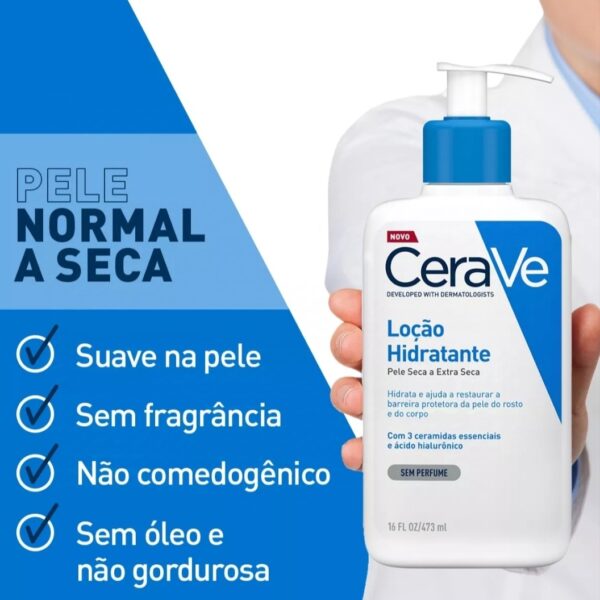 Loção Hidratante Cerave com Ácido Hialurônico sem perfume 473ml - Image 7